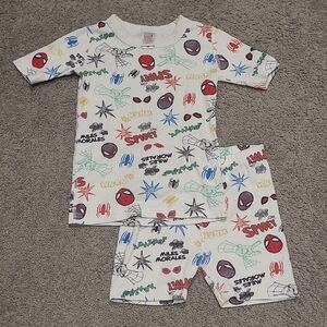 Hanna Andersson Kids White Spider-Man Graphic Pajama Set